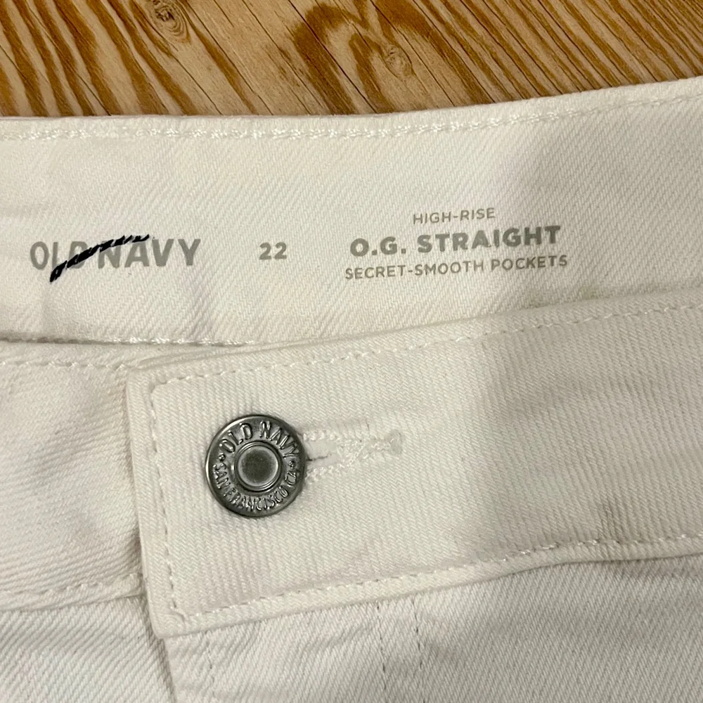 Old Navy Women’s Plus Size 22W High-Rise O.G. Straight White Denim Shorts – New